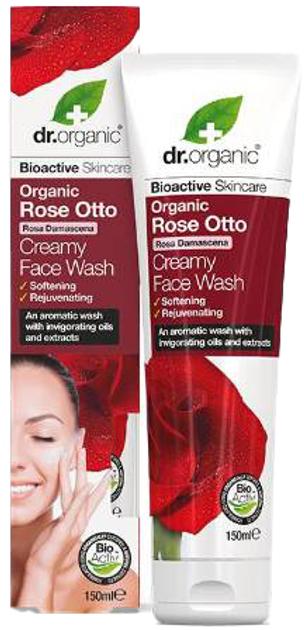 Żel do mycia twarzy Dr Organic Rose Otto Cream Face Wash 150 ml (5060391842141) - obraz 1