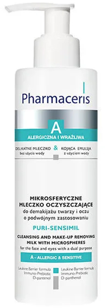 Emulsja do mycia twarzy Pharmaceris A Puri-Sensimil Cleansing Milk With Microspheres 190 ml (5900717163621) - obraz 1