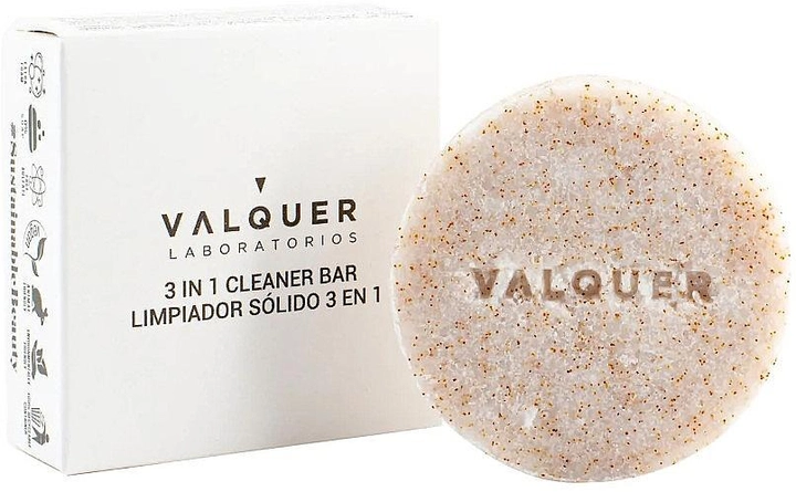 Пінка для вмивання Valquer Solid Facial Cleanser 3 In 1 Sugar 50 g (8420212339798) - зображення 1
