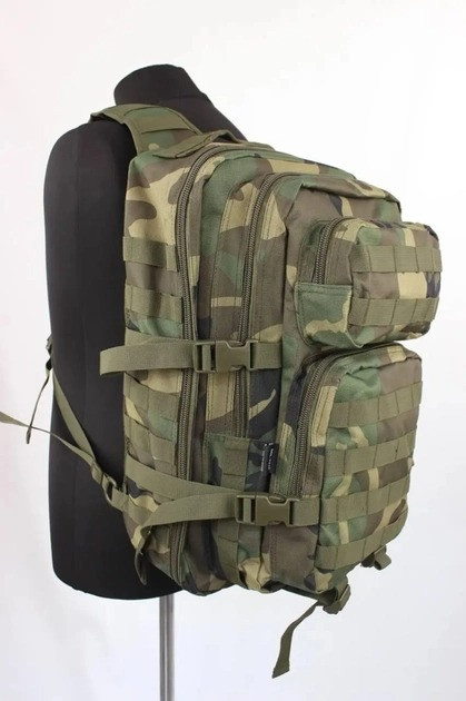 Рюкзак тактический штурмовой однолямочный Mil-tec 29 л вудленд(14059220) - изображение 2