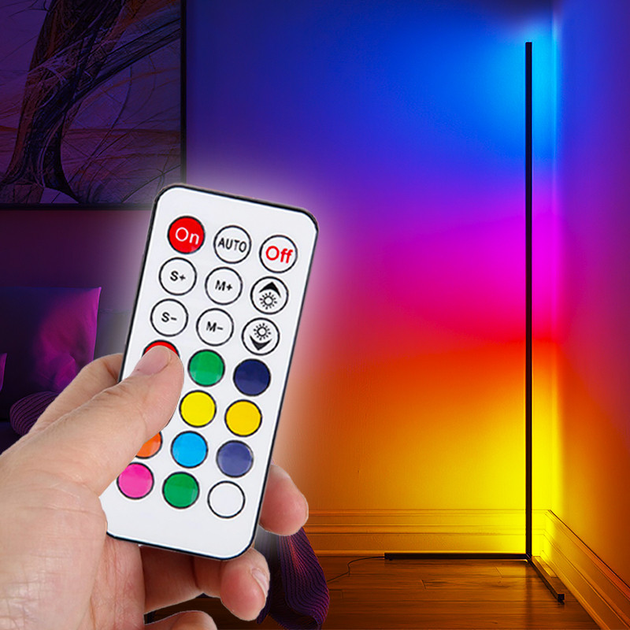 Напольная угловая лампа торшер RGB STAND 1.2м с пультом управления ...