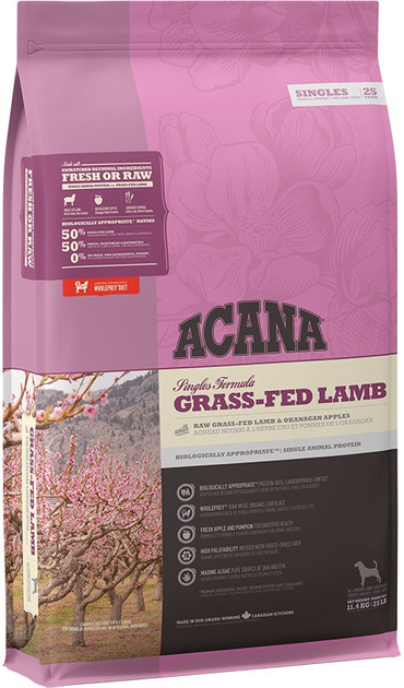 Sucha karma ACANA Grass-Fed Lamb dla psów wszystkich ras 11.4 kg (0064992570125) - obraz 1