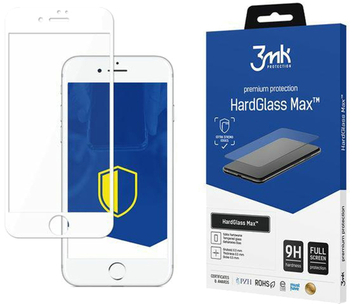 Szkło hartowane 3MK HardGlass do Apple iPhone 7 Plus / 8 Plus White (5901571183169) - obraz 1