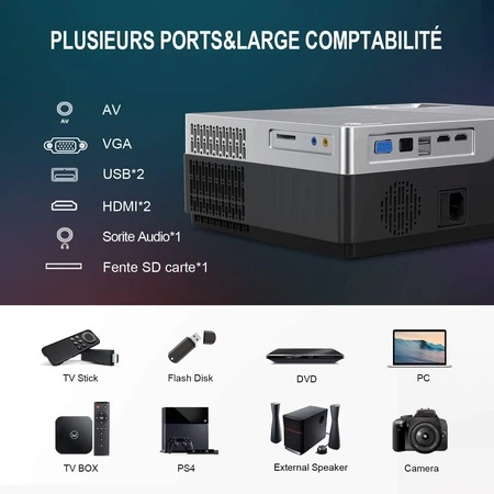 Vankyo V600 Performance1920×1080p 6500LM Мультимедийный проектор Vankyo Performance V600 Full HD 6000 Лм