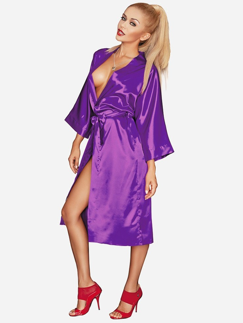 Халат жіночий великого розміру DKaren Plus Size 115 3XL Violet (5901780639877) - зображення 1