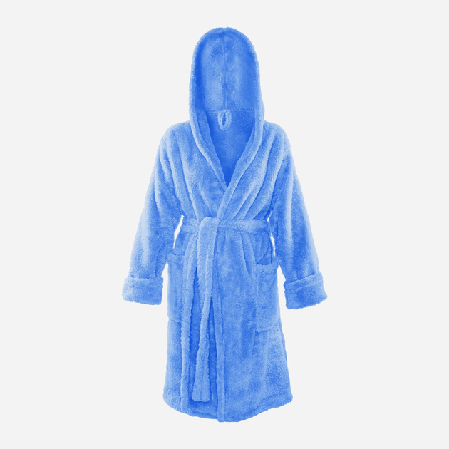 Халат жіночий теплий з капюшоном DKaren Plus Size Diana 10XL Dark Blue (5901780657529) - зображення 2