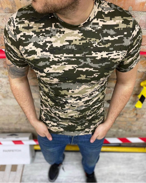 Чоловіча тактична футболка піксель FT 005 розмір XL - зображення 2