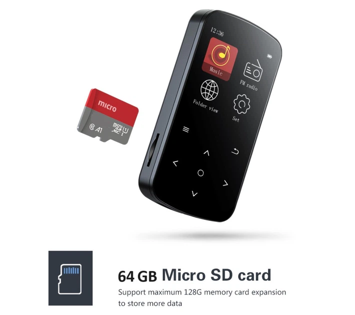 MP3 плеер Benjie M9 Bluetooth 5.2 Hi-Fi 64Gb с клипсой English version - изображение 5