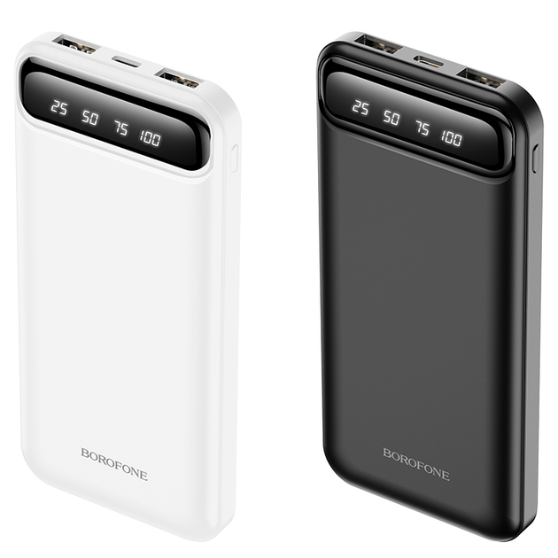 Павербанк повербанк с дисплеем 10000mAh BOROFONE BJ14 |2USB, 2A| Белый - Фото 3 Павербанк повербанк с дисплеем 10000mAh BOROFONE BJ14 |2USB, 2A| Белый - изображение 3