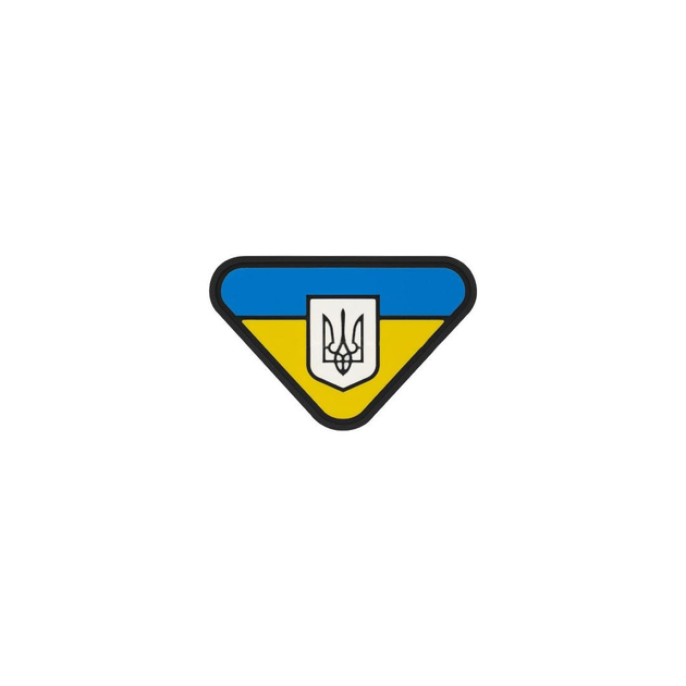 Шеврон на липучці ПВХ UMT Прапор України з гербом 27 х 42 мм Жовто блакитний - зображення 1