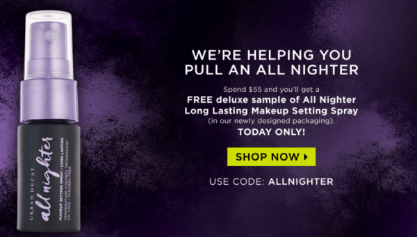 Спрей для закрепления макияжа для всех типов кожи (мини) Urban Decay All Nighter Long Lasting Makeup Setting Spray (30 мл) - изображение 2