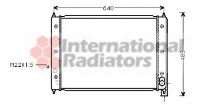 Радіатор охолодження двигуна VW TRANSP/SYNCR 81-90 Van Wezel Van Wezel (58002034) - зображення 1