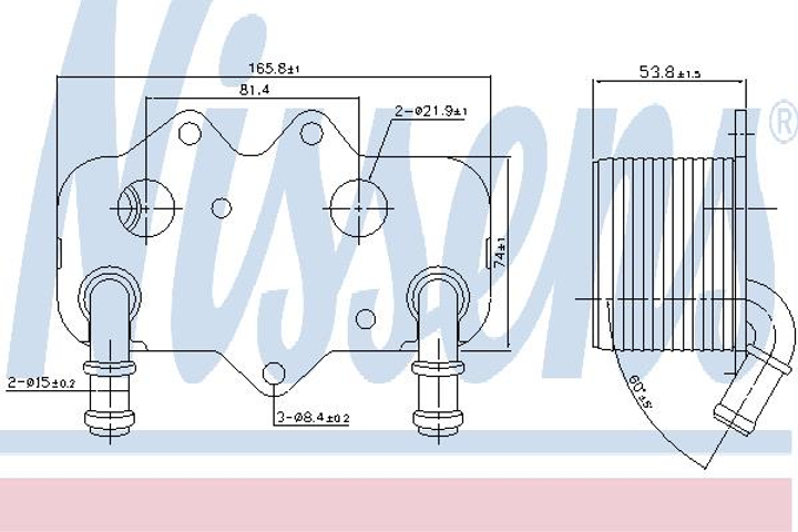 Радиатор масляный OPEL ASTRA G/VECTRA B 95- 2.0 TD пр-во Nissens Nissens (90781) - изображение 1