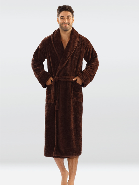 Szlafrok DKaren Male Housecoat 130 L Chocolate (5901780647247) - obraz 1