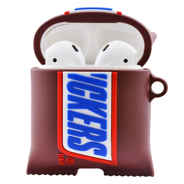 Силиконовый 3d-чехол с карабином для наушников Apple AirPods XCase Snickers (Сникерс) Коричневый - изображение 2