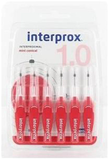 Набір зубних щіток Interprox Vitis Interdent Dentaid Mini 6u Conic Toothbrush (8427426033306) - зображення 1