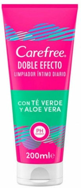 Гель для інтимної гігієни Carefree Duo Effect Intimate Cleanser Green Tea & Aloe Vera 200 мл (3574661501901) - зображення 1