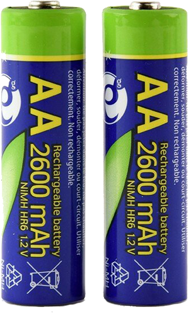 Akumulatorki Gembird Ni-MH AAA 2600 mAh 2 szt. (EG-BA-AA26-01) - obraz 1