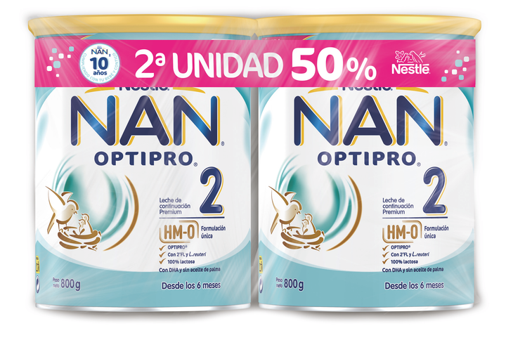 Молочна суха суміш для дітей Nestle Nan Optipro 2 Duplo 2x800 г (7613033958212) - зображення 1