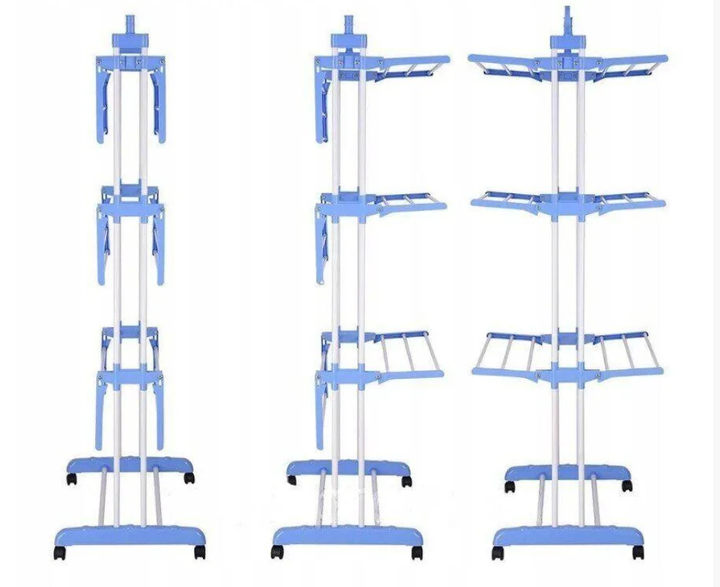 Многоярусная сушилка для белья, вещей, одежды Garment rack with wheels складная - изображение 4