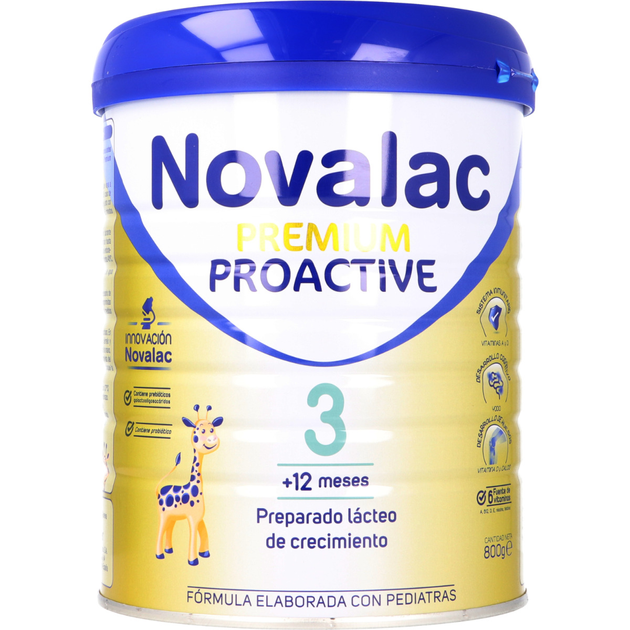 Молоко модифіковане для дітей Novalac 3 Premium Proactive 800 г (8470001993397) - зображення 1