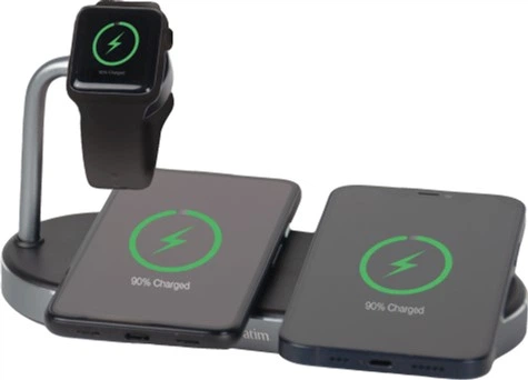 Bezprzewodowa stacja ładująca Verbatim 3-w-1 do Apple Watch i 2 telefonów (23942495574) - obraz 2