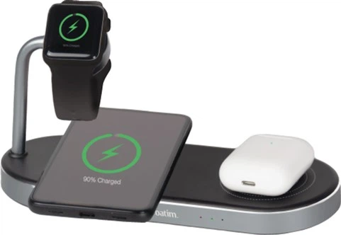 Bezprzewodowa stacja ładująca Verbatim 3-w-1 do Apple Watch i 2 telefonów (23942495574) - obraz 4