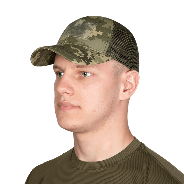 CamoTec бейсболка CM MESH TACTIC MM14, кепка тактична, військова кепка піксель, кепка ріп-стоп піксель - зображення 2
