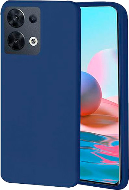 Etui plecki Beline Candy do Oppo Reno 8 Navy (5905359816102) - obraz 1