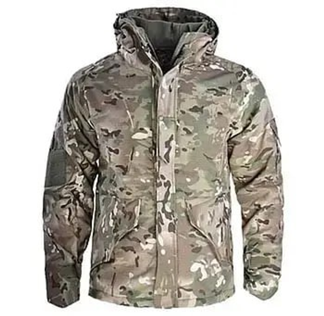 Мужская камуфляжная тактическая теплая зимняя куртка HAN WILD G8 multicam с флисовой подкладкой - изображение 1