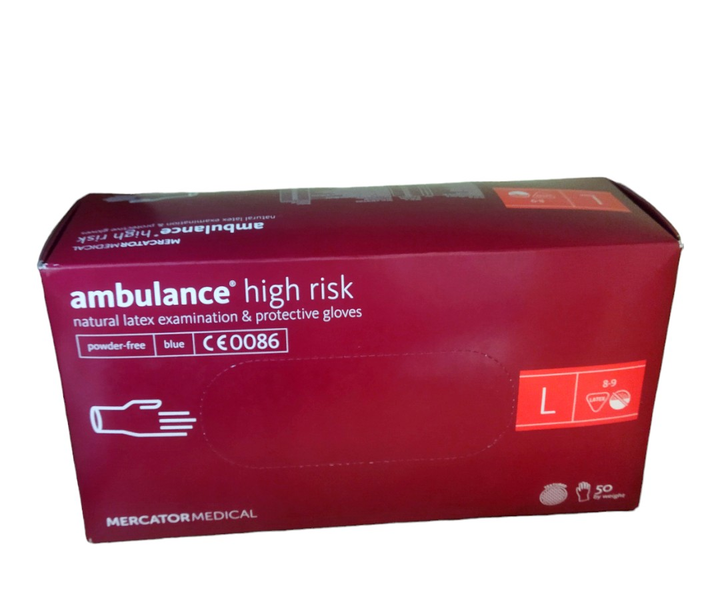 Рукавиці Ambulance high risk L ( 50 пар в упаковці) - изображение 1