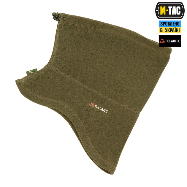 M-Tac шарф-труба анатомический с затяжкой Polartec Dark Olive L/XL - изображение 2