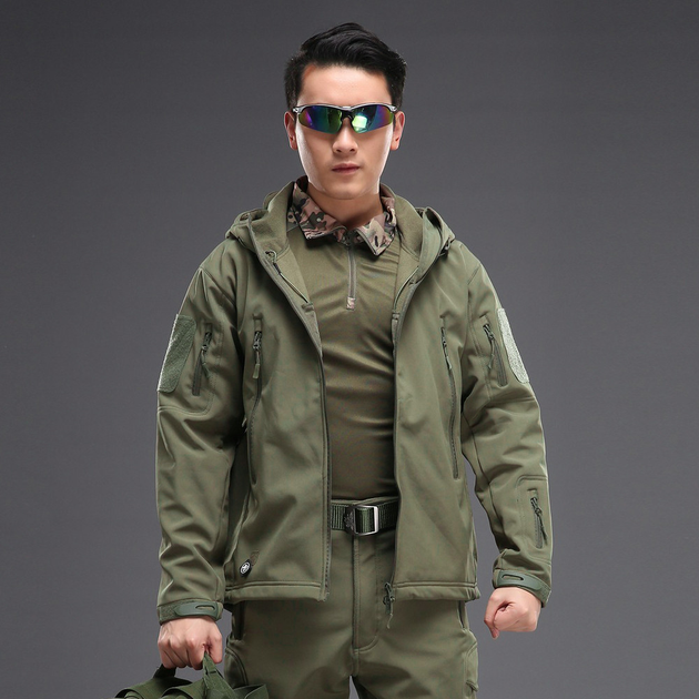 Тактична куртка Pave Hawk PLY-6 Green S армійська чоловіча однотонна водостійка осінь-зима - зображення 1