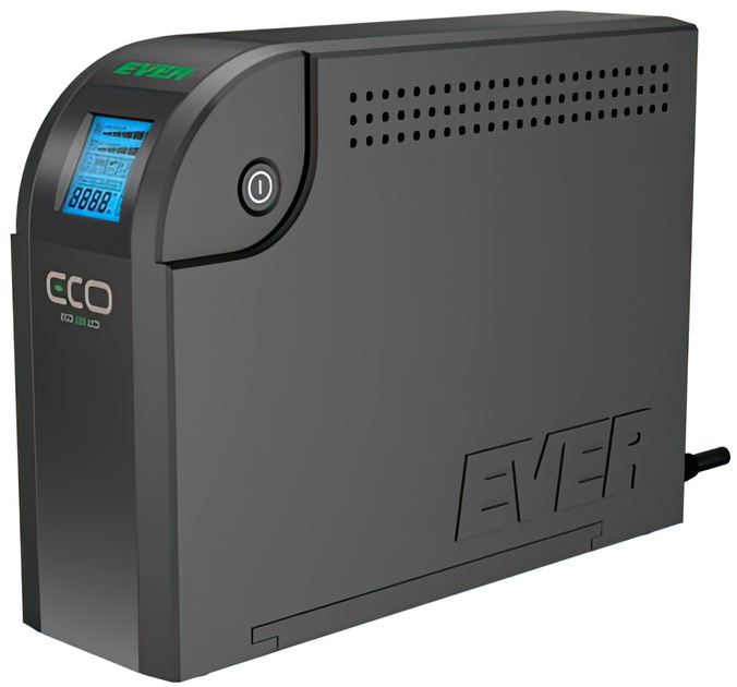 Джерело безперебійного живлення Ever ECO 500VA (300W) LCD Black (T/ELCDTO-000K50/00) - зображення 1