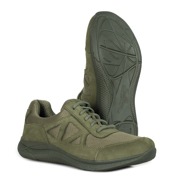 Кросівки тактичні Ягуар літні нубук з 3D-сіткою Оливкові 39 - зображення 1
