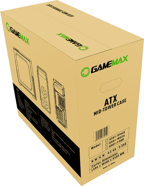 Корпус GameMax G561-FRGB-WH White - зображення 7