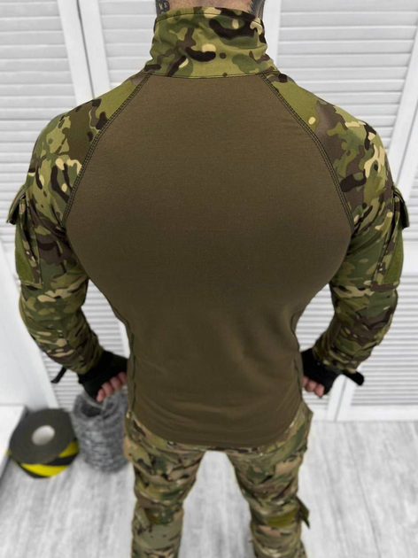 Убакс стрейч Тактическая рубашка с длинным рукавом LOGOS мультикам темный L - изображение 2