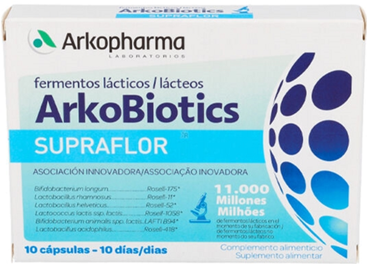 Probiotyk Arkopharma Arkobiotics Supraflor 10 Capsules (3578830102180) - obraz 1