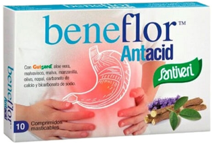 Probiotyk Santiveri Beneflor Antacid 10 Tablets (8412170043084) - obraz 1