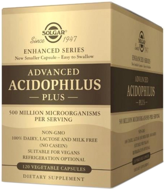 Probiotyk Solgar Advanced Acidophilus Plus 120 Capsules (33984007376) - obraz 1