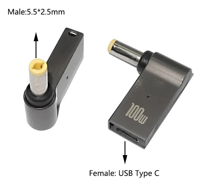Перехідник Type-C PD 100W на DC (5.5×2.5) 20V Trexton для заряджання ноутбука - зображення 3