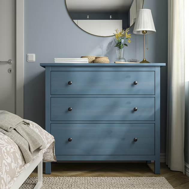 Комод HEMNES на 3 шухляди IKEA 305.739.50 синій - изображение 2