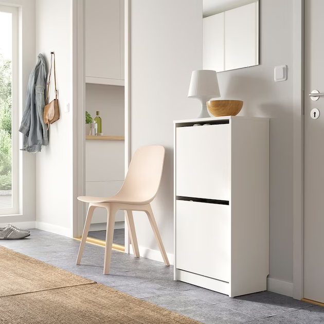Тумба для взуття BISSA 49x28x93 cm IKEA 705.302.56 білий - зображення 3