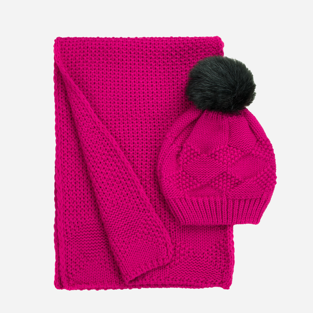 Комплект (шапка + шарф) жіночий Art Of Polo Hat&Scarf cz21807 One Size Fuchsia (5902021184453) - зображення 1