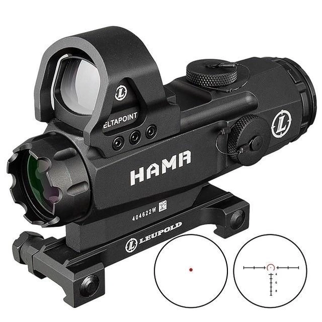 Оптичний приціл разом з каліматором Leupold Mark 4 Hamr 4x24mm - зображення 1