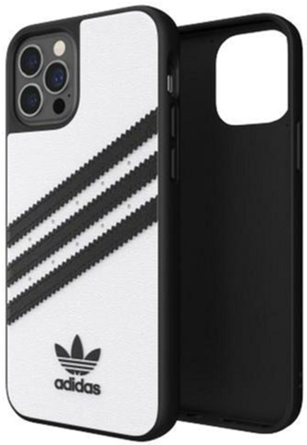 Панель Adidas OR Moulded PU FW20 для Apple iPhone 12 Pro Чорно-Білий (8718846083669) - зображення 1