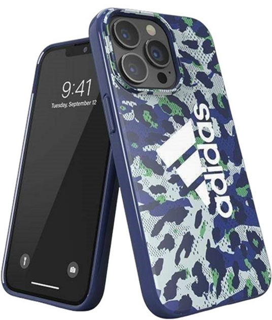 Панель Adidas OR SnapCase Leopard для Apple iPhone 13/13 Pro Синій (8718846097178) - зображення 1