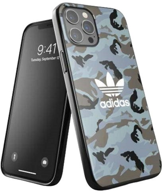 Etui plecki Adidas OR SnapCase Camo do Apple iPhone 12/12 Pro Blue-Black (8718846087391) - obraz 1