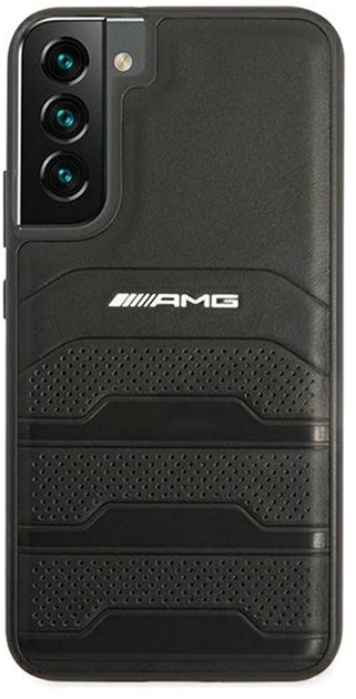 Панель Mercedes AMG Leather Debossed Lines для Samsung Galaxy S22 Plus Чорний (3666339043629) - зображення 3