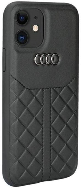 Etui plecki Audi Genuine Leather do Apple iPhone 12/12 Pro Black (6955250224420) - obraz 2